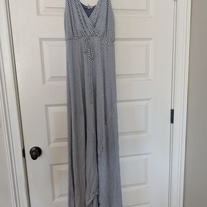 Gianni Bini Blue and White Striped Dress